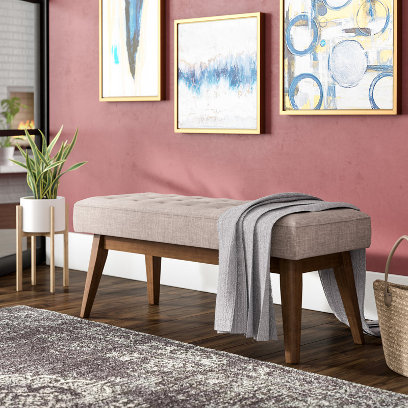 Ivy Bronx Faria MidCentury Wood Entryway bench & Reviews Wayfair